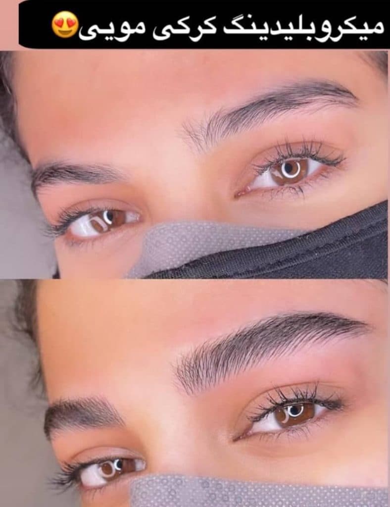 آموزش آرایش دائم میکروبلیدینگ ابرو و اکستنشن مژه محیا مخدومی در تهران