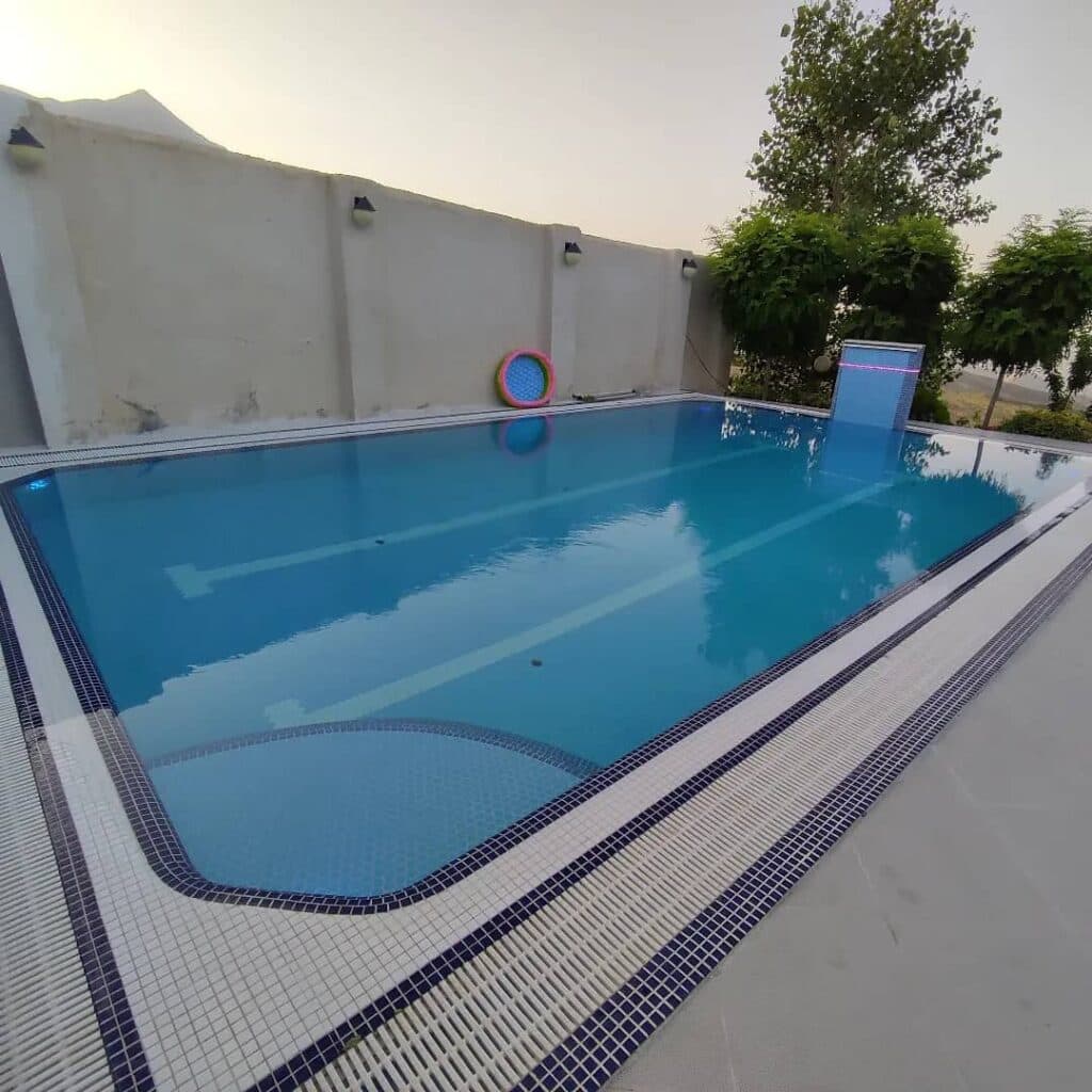 طراحی و ساخت استخر جکوزی و مجموعه ورزشی شرکت تهران سونا در کرمان