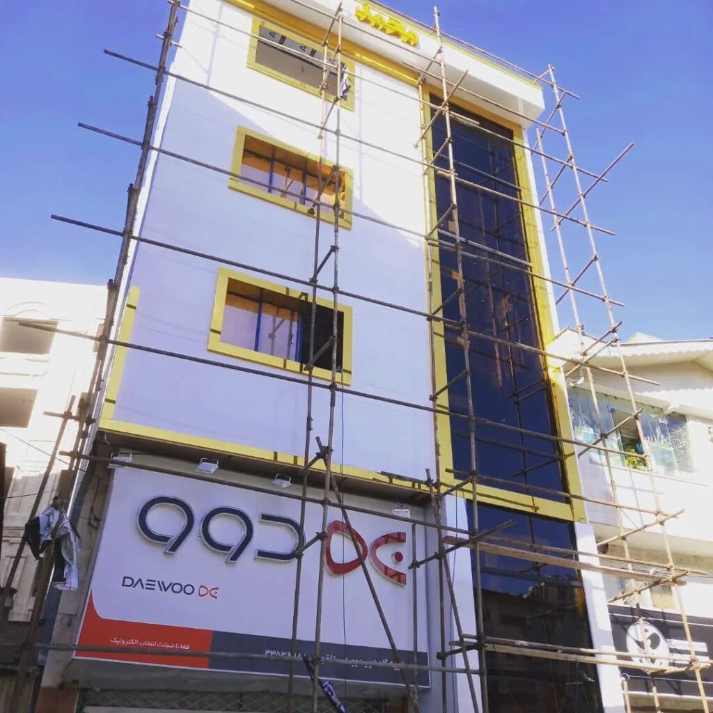 اجرای نمای کامپوزیت آبگینه پرداز در رشت