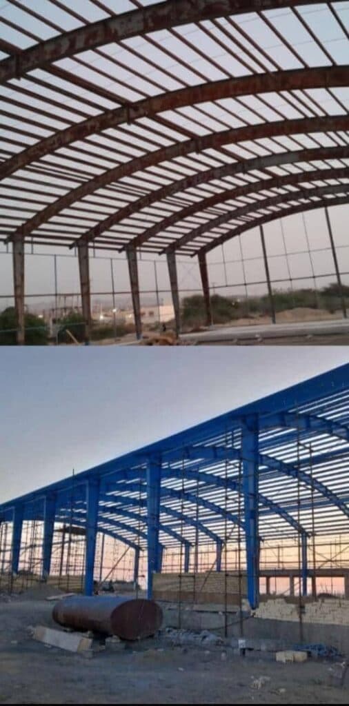 خدمات سندبلاست و رنگ فلزات صنعتی براهویی در یزد