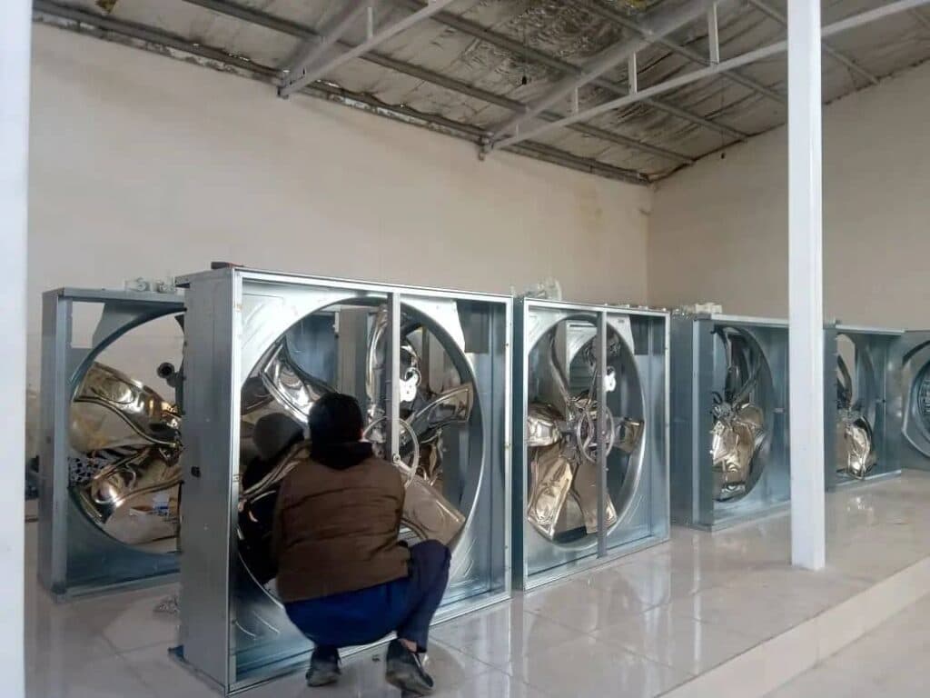 تولید و فروش دستگاه جت هیتر برقی شیر دوش فن مرغداری رستا در ارومیه