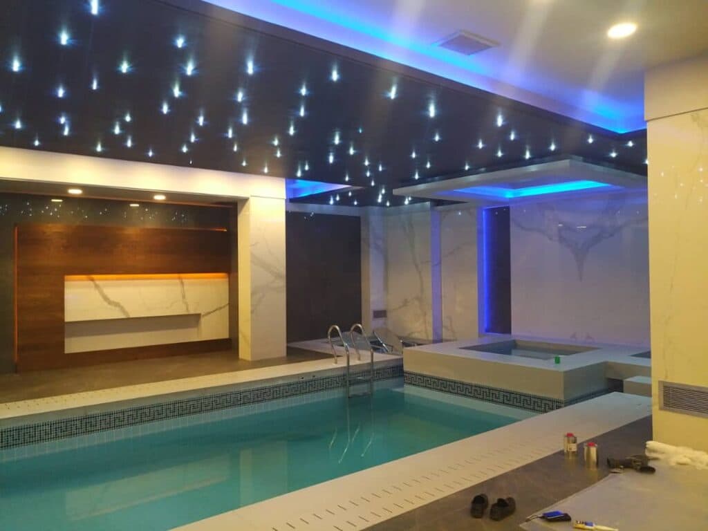 طراحی و ساخت استخر جکوزی و مجموعه ورزشی شرکت تهران سونا در گیلان