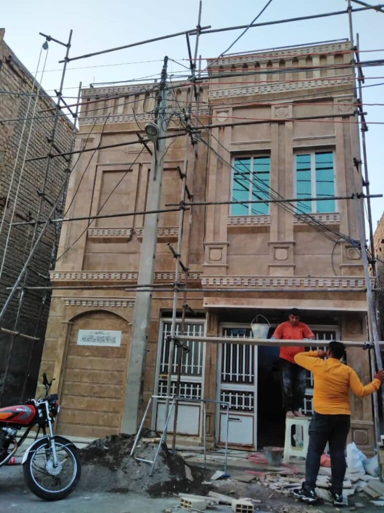 طراحی اجرا و فروش سنگ نمای رومی ساده کلاسیک و اسلپ برادران عباسی در قم