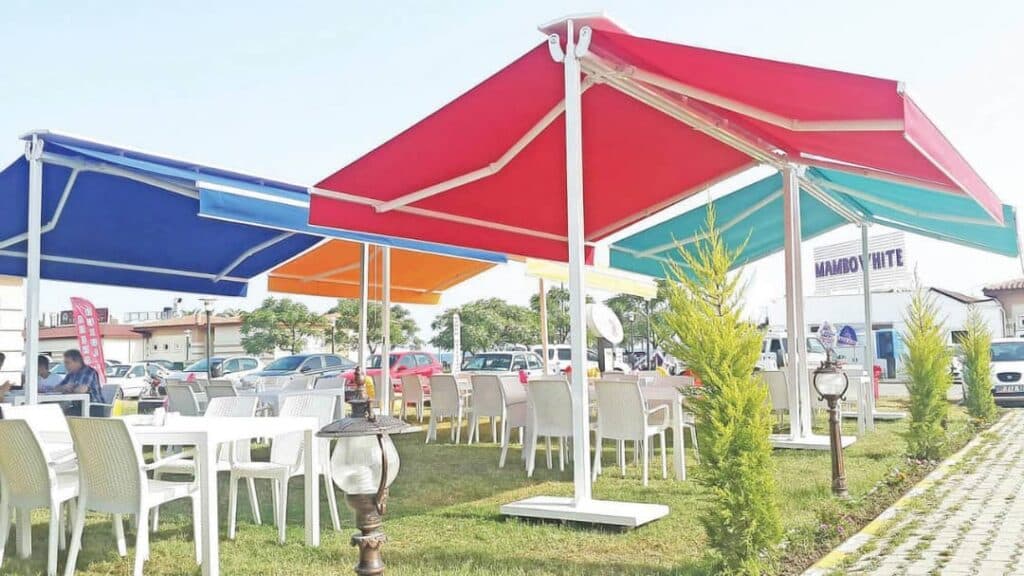 فروشگاه سایبان شهر داودی تولید و پخش سایبان بازویی کالسکه ای چادر مسافرتی و چتر متحرک در رشت