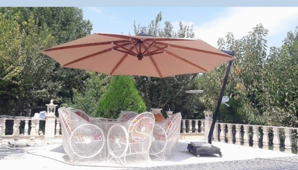 فروشگاه سایبان شهر داودی تولید و پخش سایبان بازویی کالسکه ای چادر مسافرتی و چتر متحرک در رشت