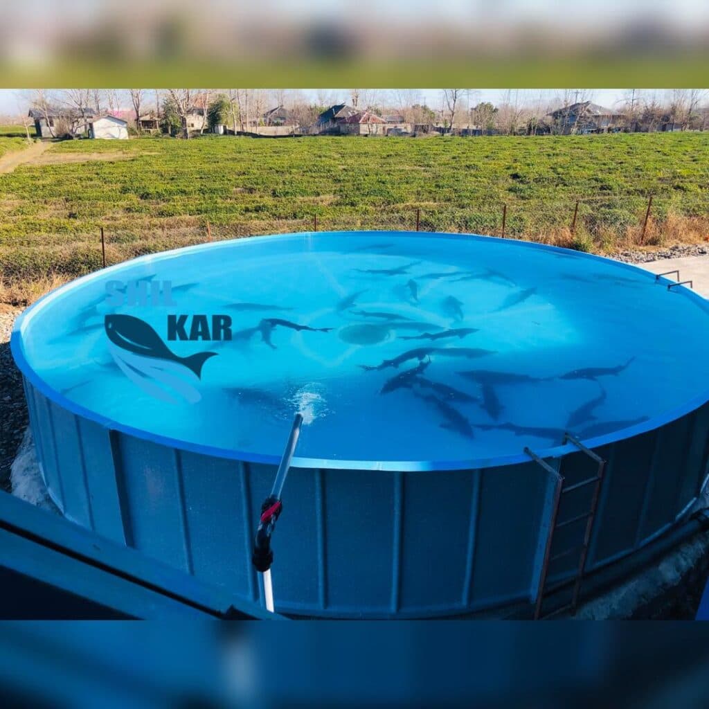 ساخت استخر فایبرگلاس پرورش ماهی شیلکار در رشت