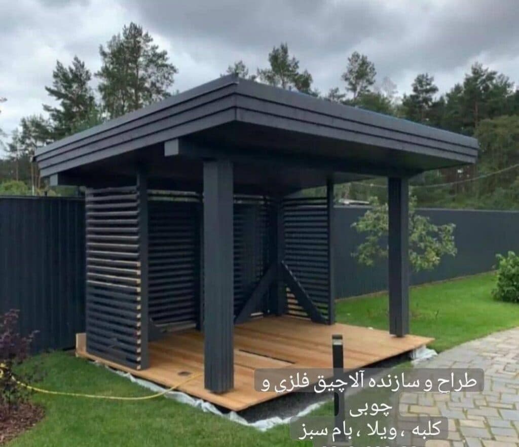 طراحی و ساخت کلبه آلاچیق چوبی چناران در تهران