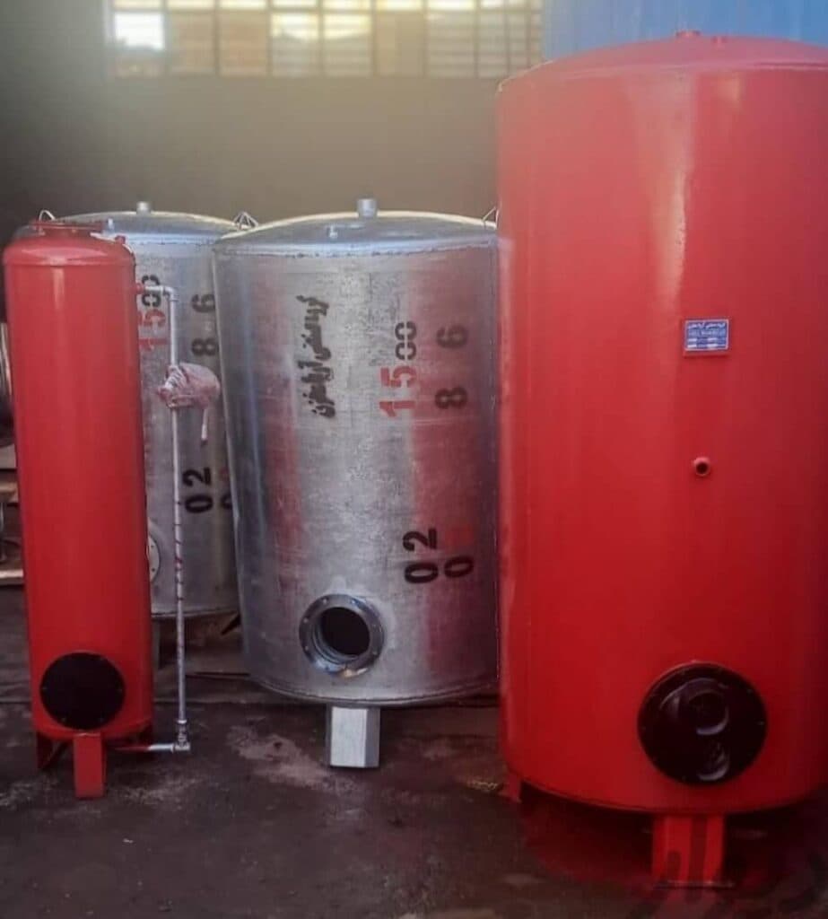 تولید و فروش منبع کویل دار و دوجداره گالوانیزه آریا صنعت در تهران