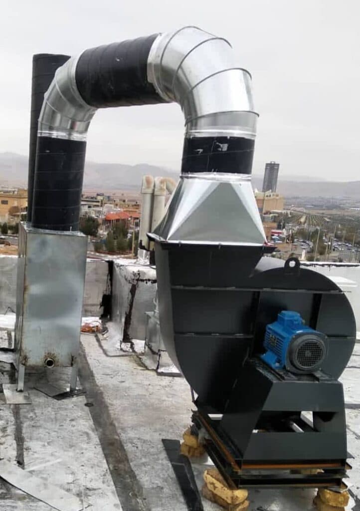 تولید کننده کانال گرد و هواکش صنعتی سانتریفیوژ شیراز اسپیرال در بوشهر