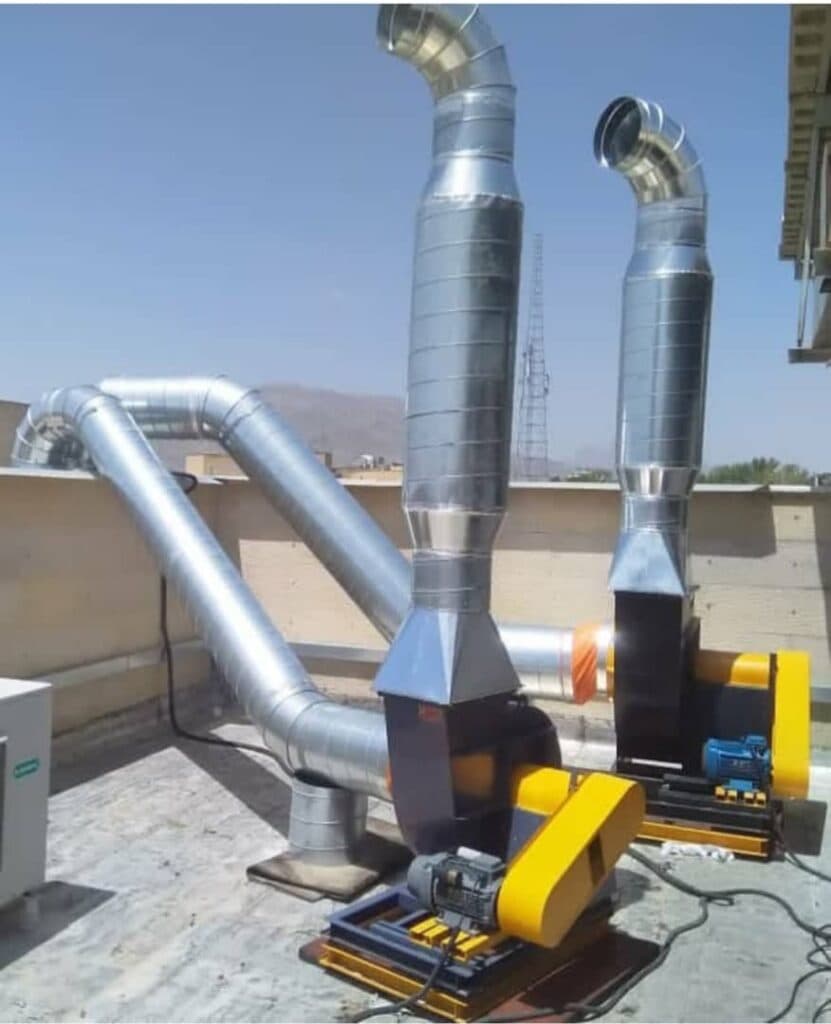 تولید کننده کانال گرد و هواکش صنعتی سانتریفیوژ شیراز اسپیرال در بندرعباس