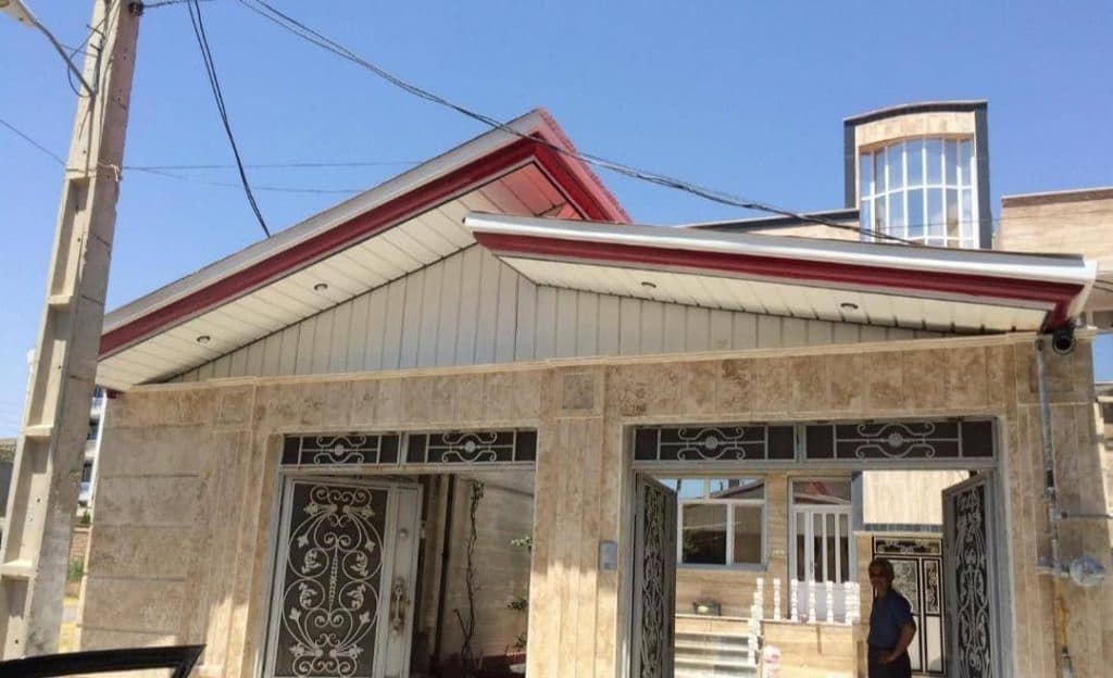 اجرا جوشکاری شیروانی آسمان سرا قاسمی در میانه