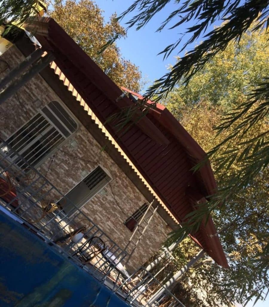 اجرا جوشکاری شیروانی آسمان سرا قاسمی در میانه