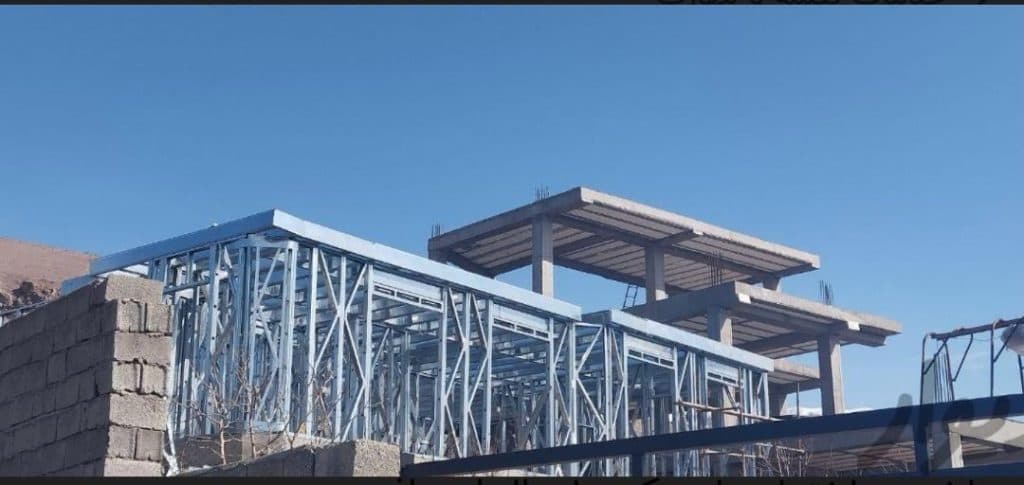 ساخت ساختمان سازه ال اس اف کریمیان در قزوین