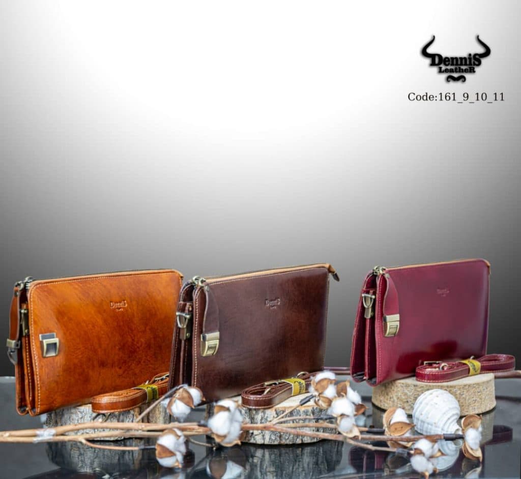 تولید و پخش ست چرمی کیف و کمربند Dennis در تبریز