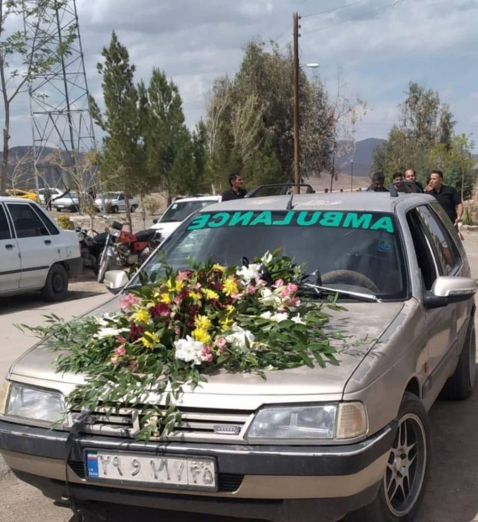 آمبولانس فوتی بر شبانه روزی شرکت دیدار کریمان در کرمان