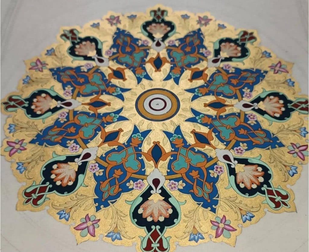 آموزش تذهیب شبنم پاک مزد در آخونی تبریز