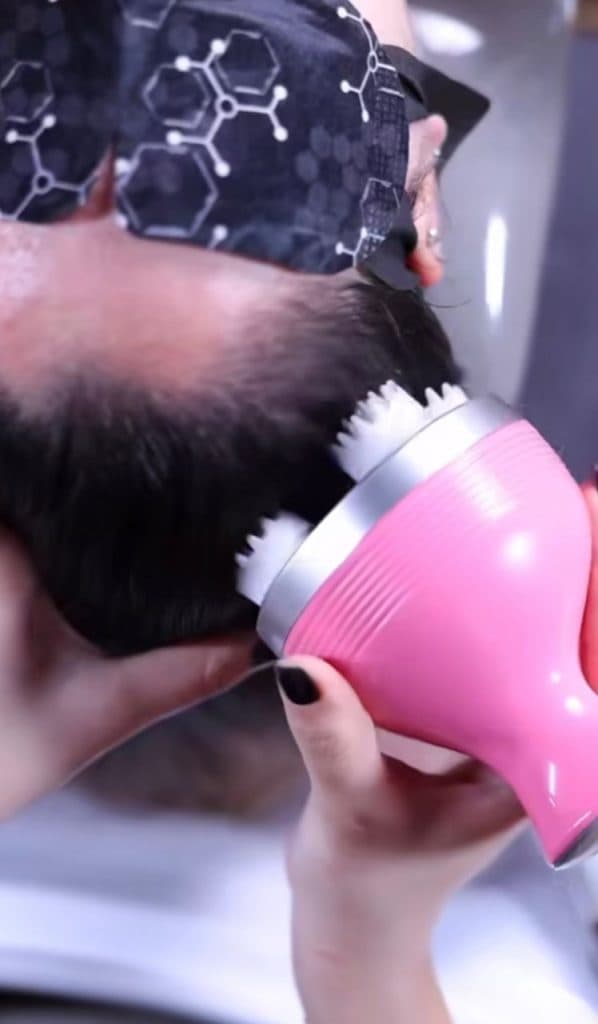 اسکالپ کف سر مهسا جعفری در رشت