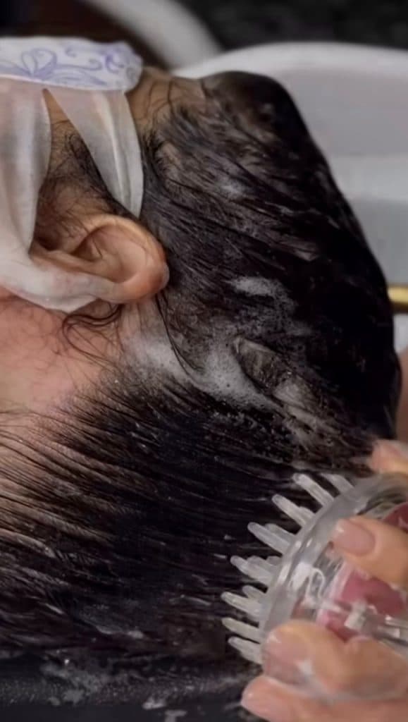 اسکالپ کف سر مهسا جعفری در رشت