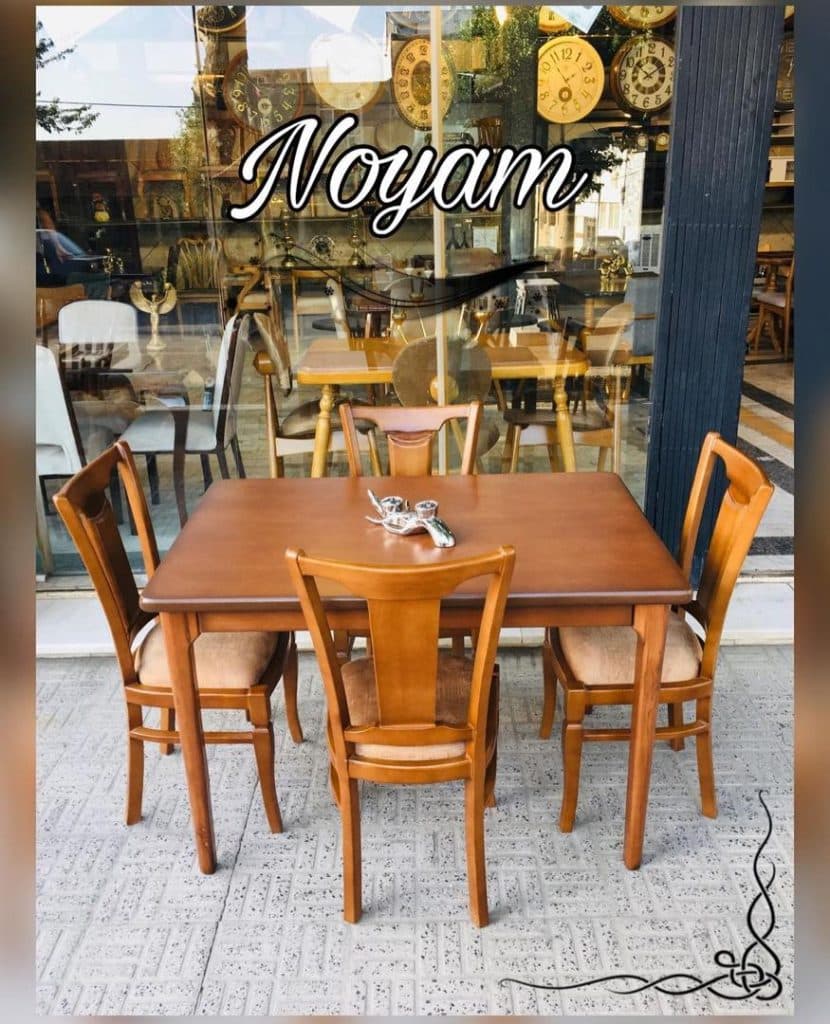 میز و صندلی ناهارخوری قصر چوب نویان در ملایر
