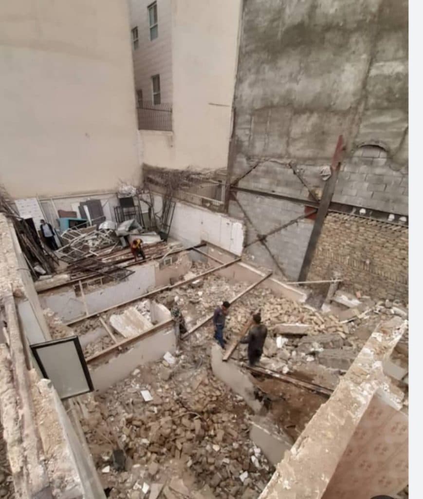 تخریب ساختمان امید تقوی در نهاوند