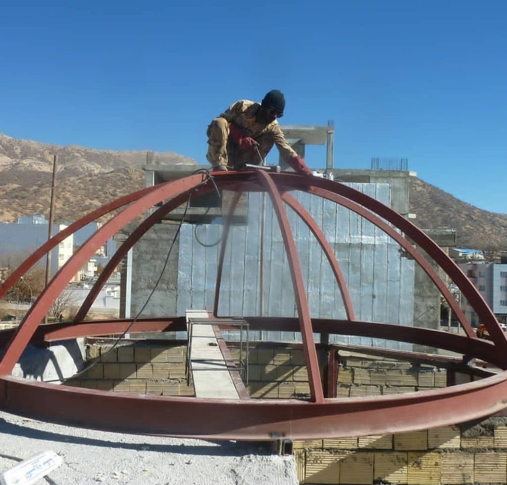 شاسی کشی نمای ساختمان یادگار در یاسوج