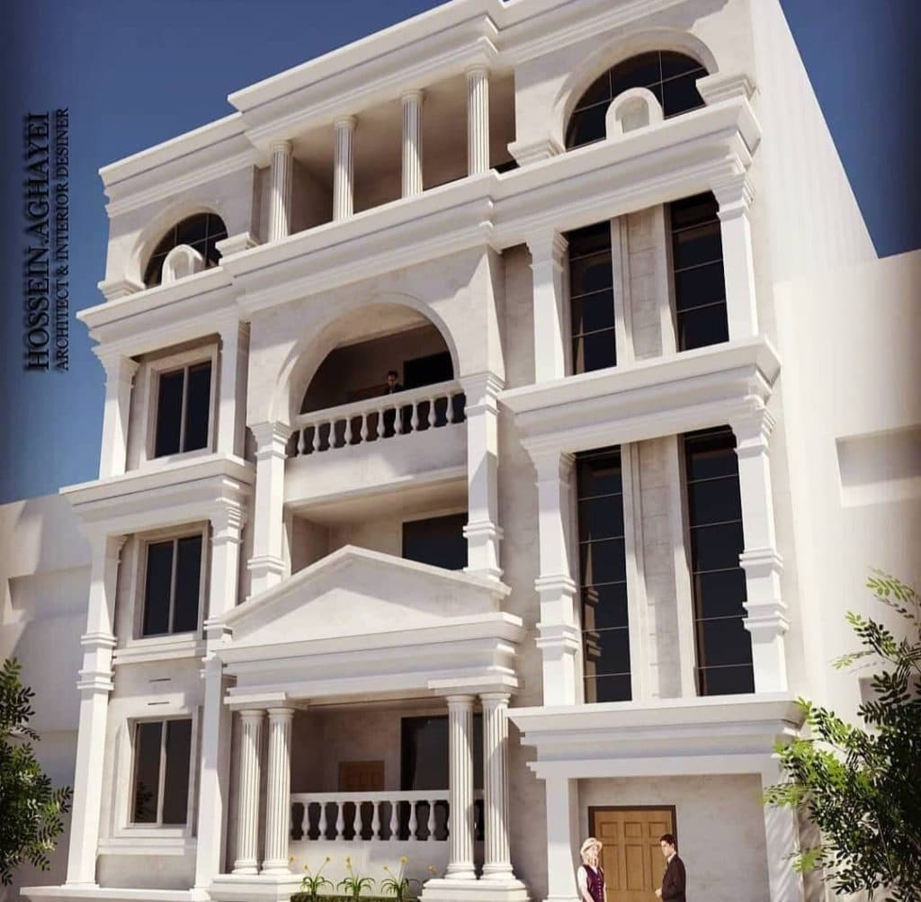 شاسی کشی نمای ساختمان یادگار در یاسوج