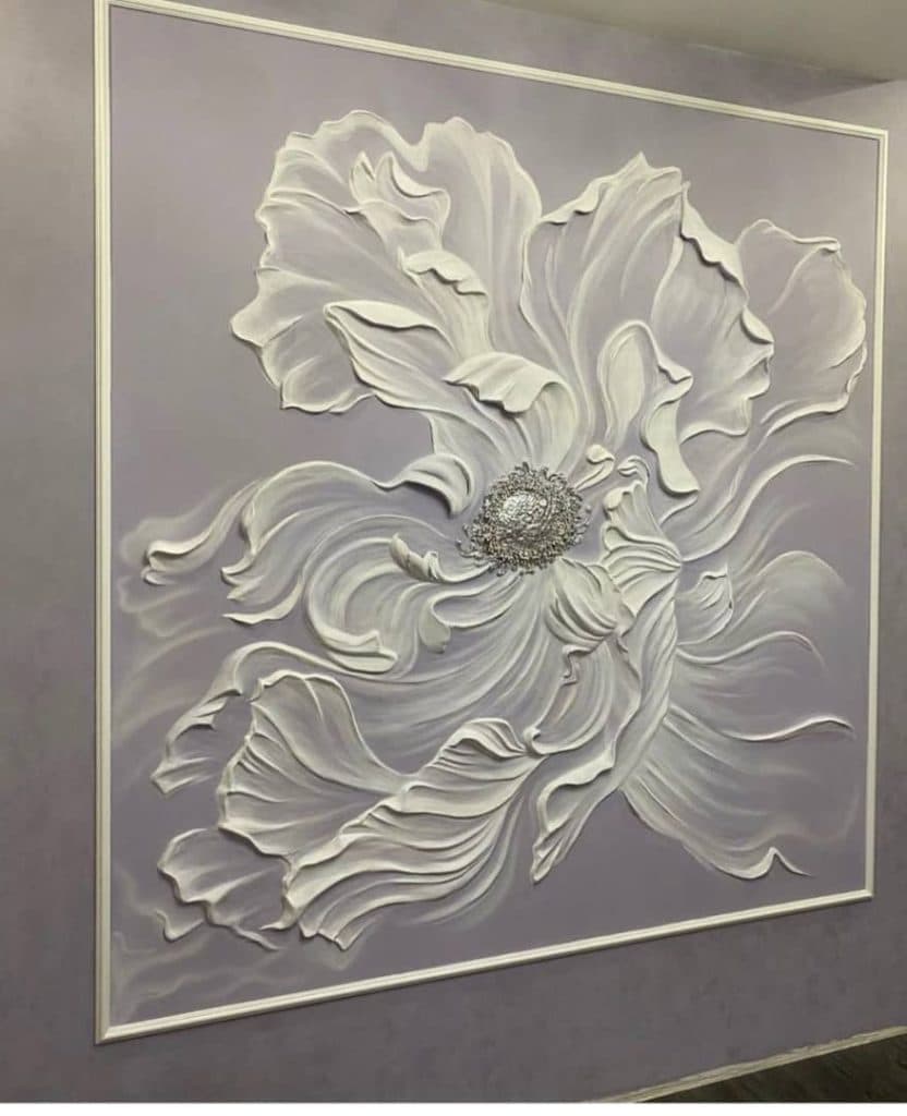 اجرا گچبری مدرن نقش برجسته شیما آرت در مهرشهر کرج