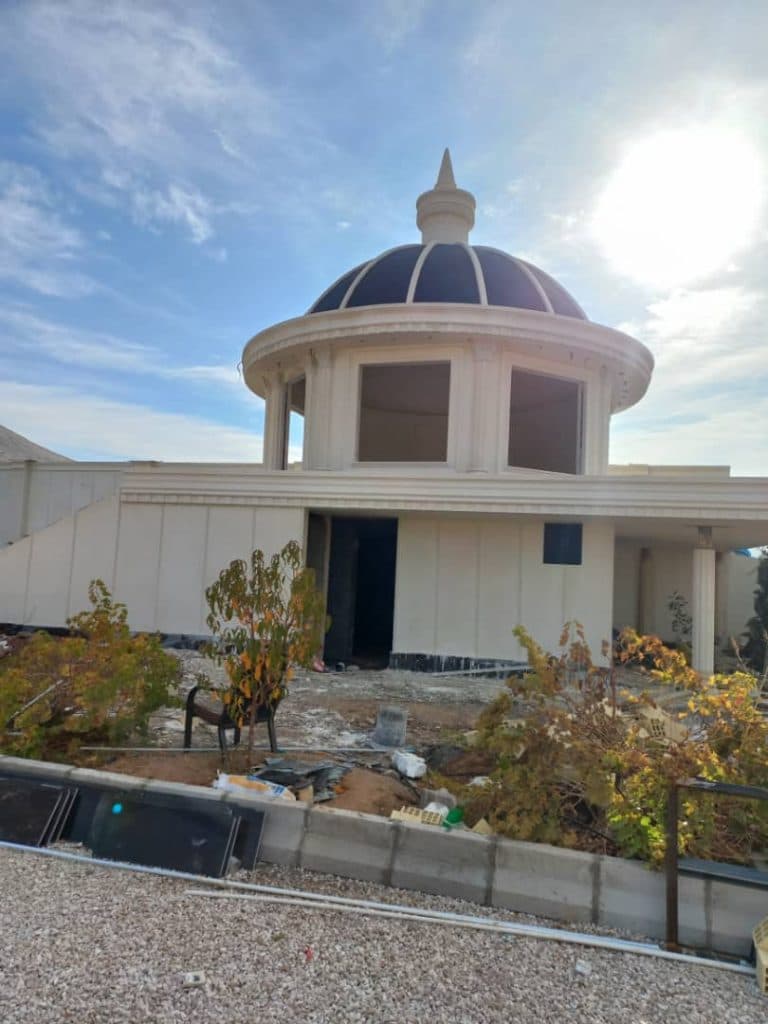 اجرای نمای ساختمان رومی و کلاسیک افشاری در شیراز