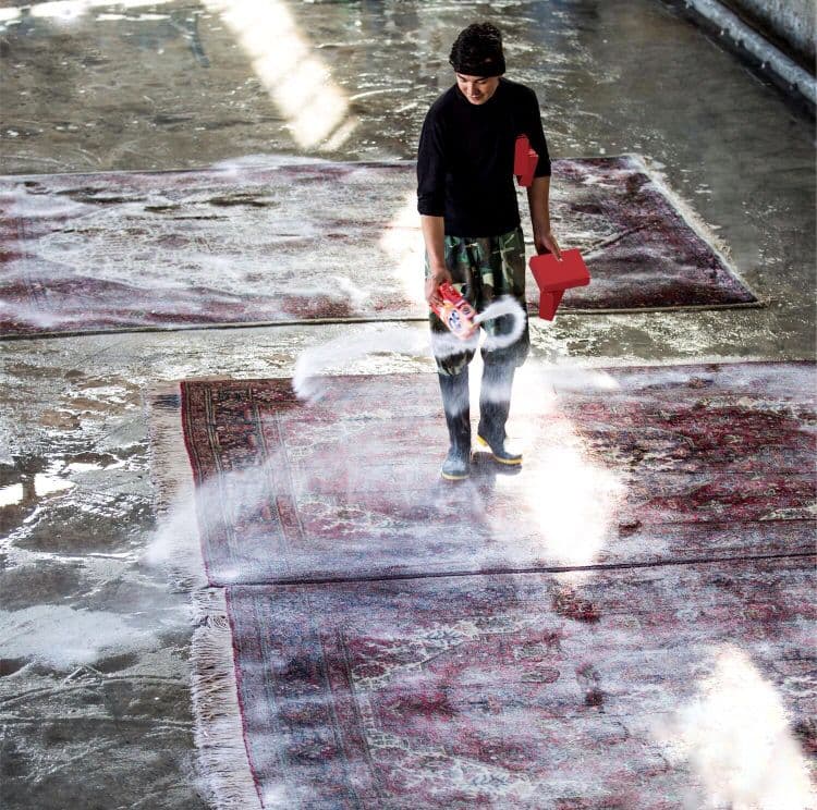 قالیشویی تک شور در غرب تهران