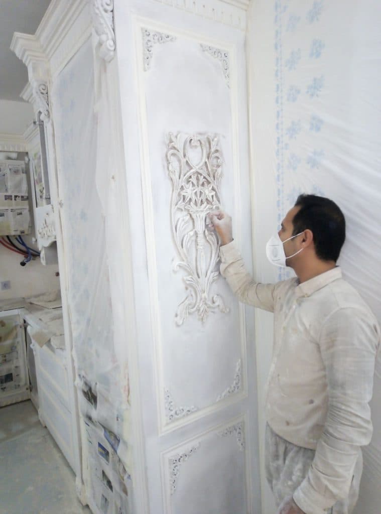 نقاشی ساختمان پتینه باقرزاده در مشهد