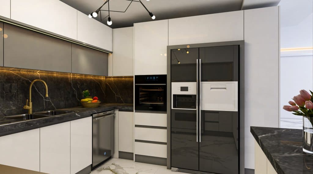 طراحی سه بعدی کابینت و دکوراسیون داخلی دکو رابو در یزد