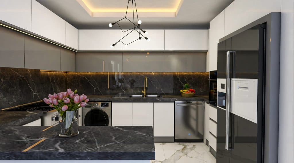 طراحی سه بعدی کابینت و دکوراسیون داخلی دکو رابو در یزد