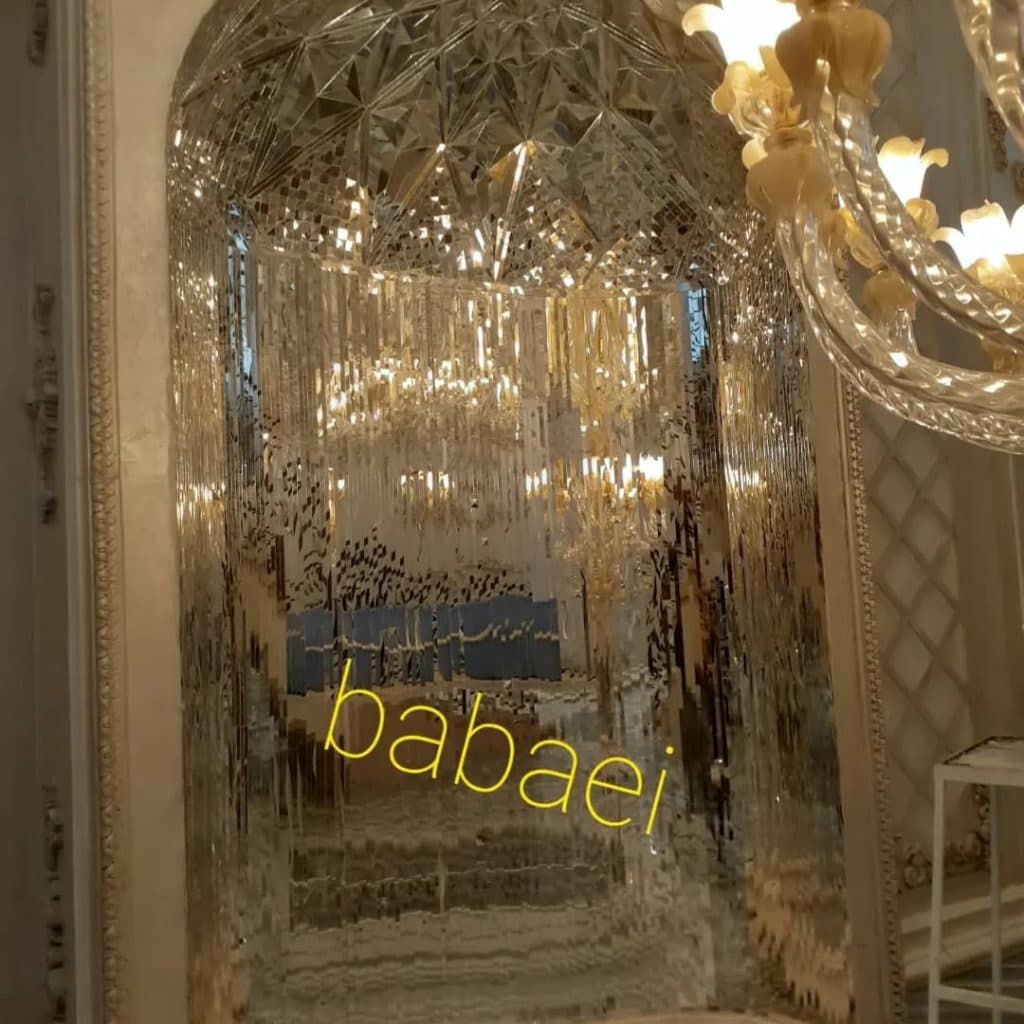 آینه کاری بابایی در فرزانه تهران
