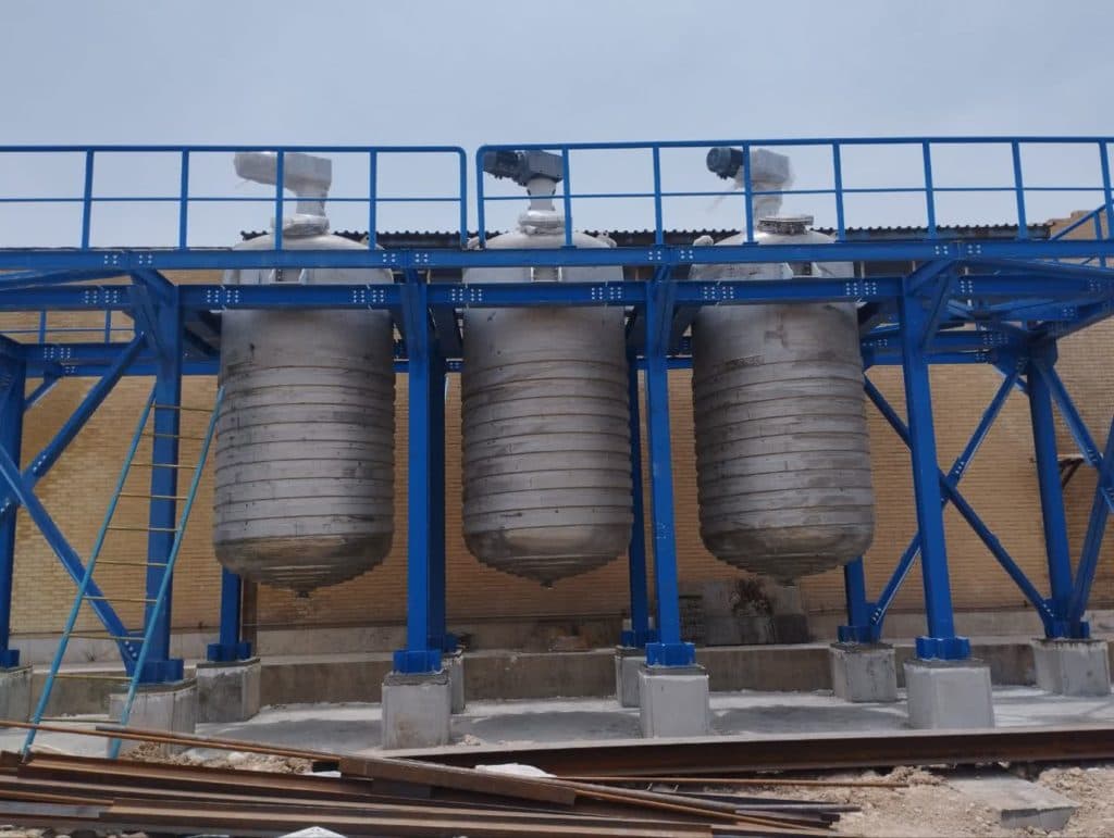 تولید و تعمیر مخزن راکتور آزمایشگاهی طاهری ماهدشت