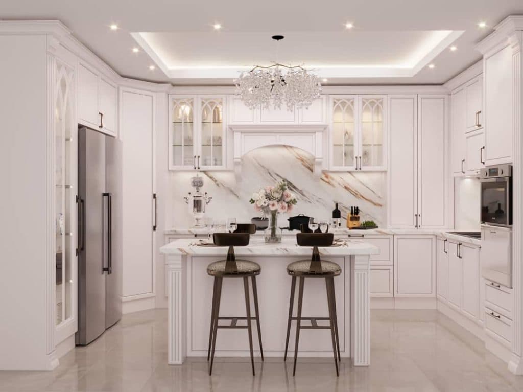 طراحی کابینت آشپزخانه مهندس محدثه جعفری در یزد