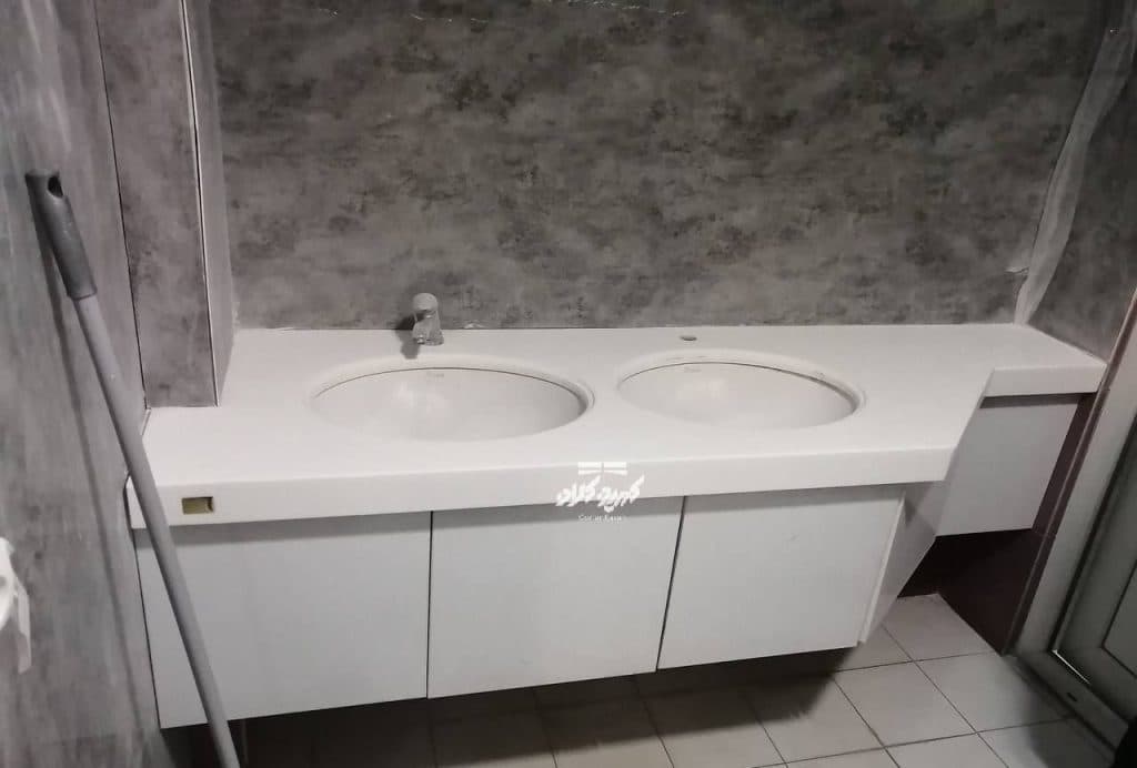 طراحی و ساخت روشویی عمومی گروه صنعتی کورین کاران در کرج