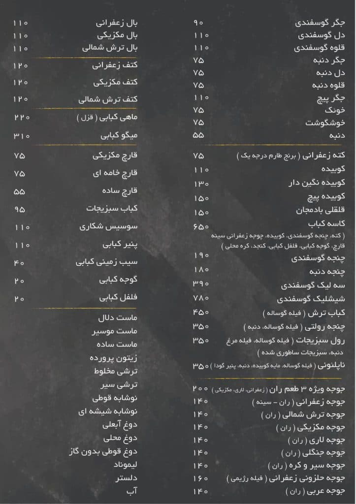 کته کباب طهرون باربیکیو در بابلسر