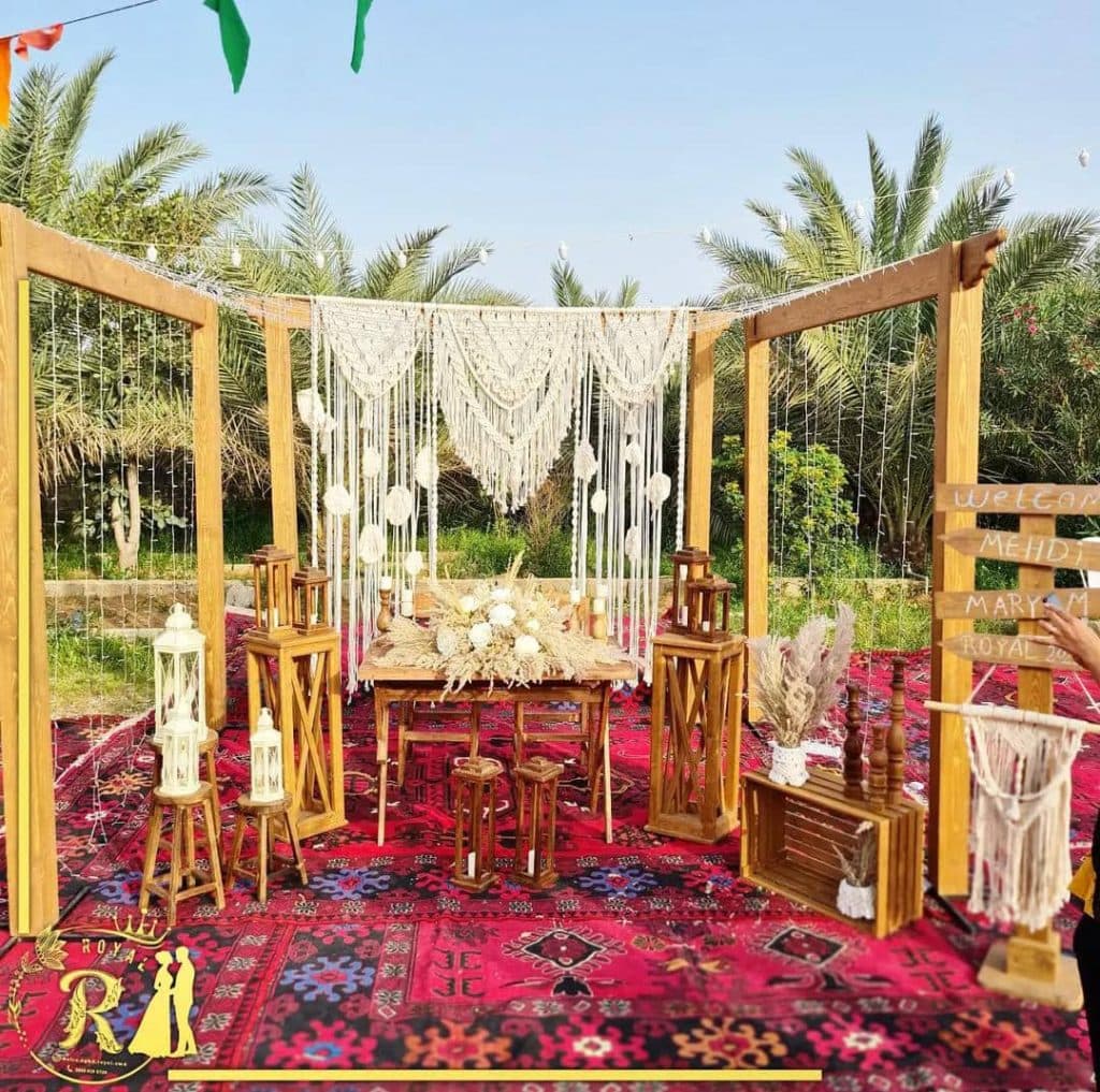 تشریفات مجالس و سفره عقد هانارز در امیدیه