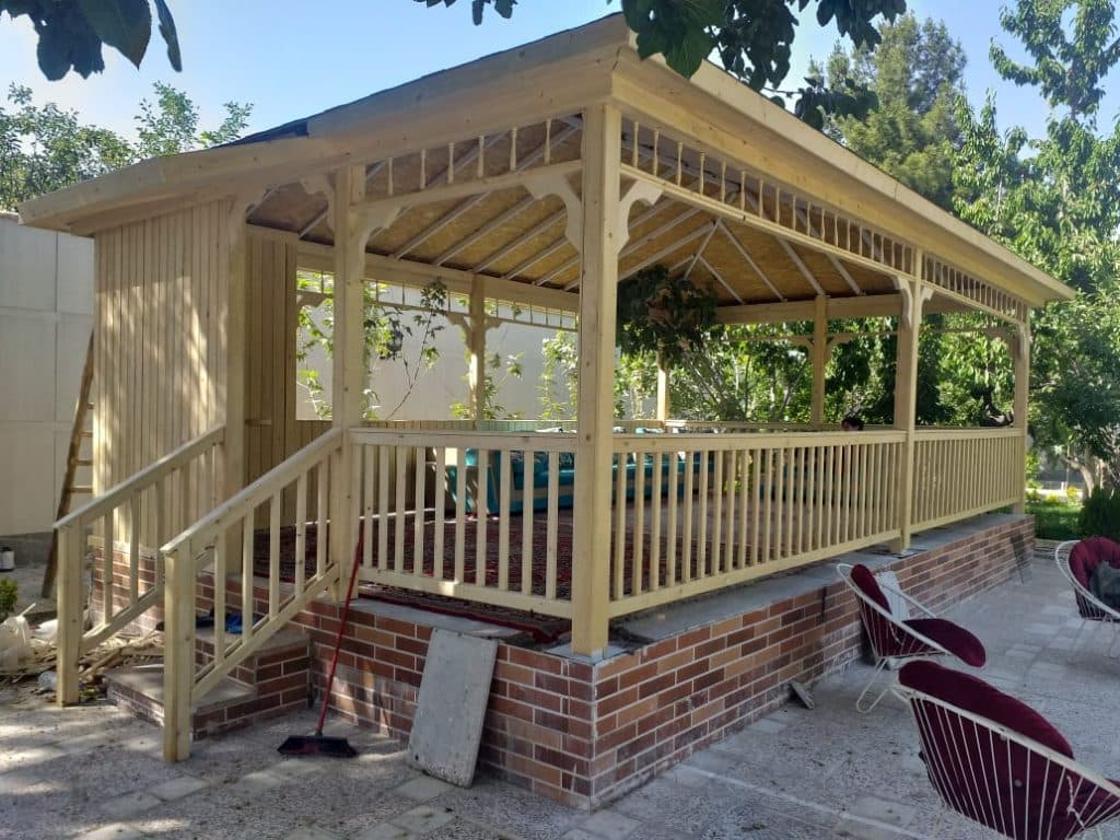 طراحی و ساخت کلبه چوبی و سوئیسی صالحی جاده مشهد به شاندیز