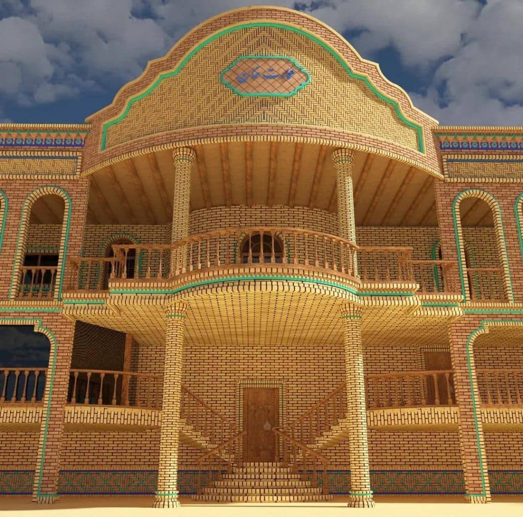 اجرای آجر و معماری سنتی ایرانی خیرآبادی در شیراز