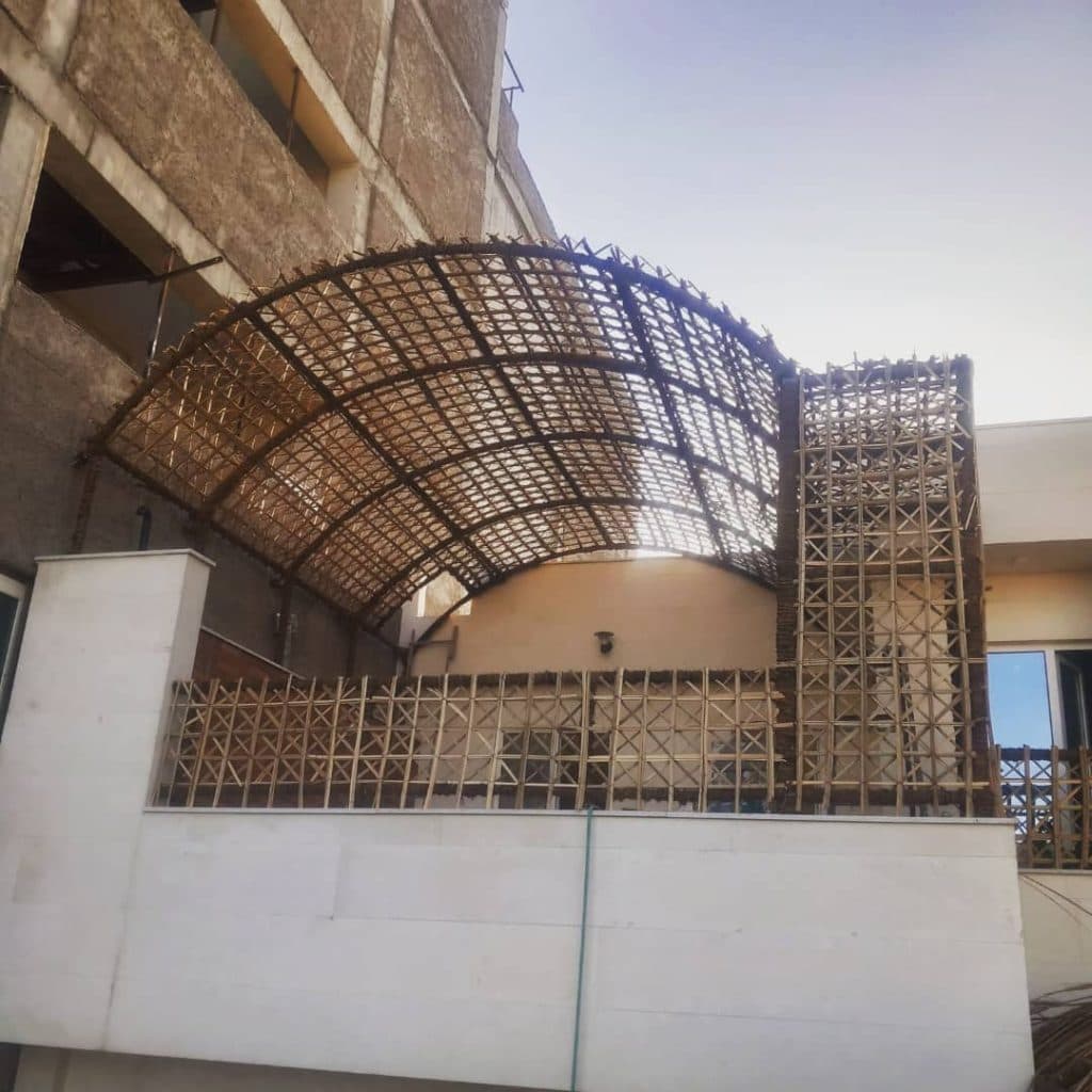 ساخت آلاچیق چوبی سنتی جواد کدخدایی در کرمان