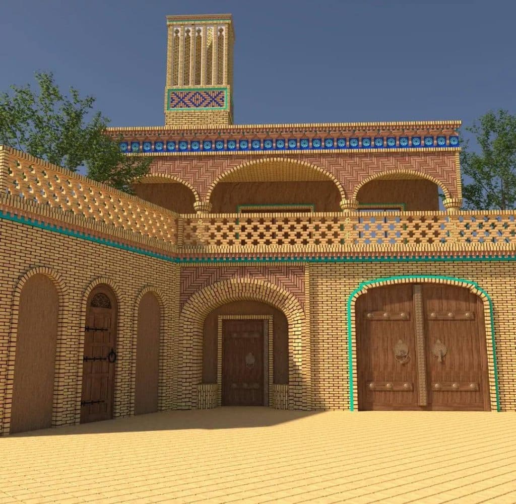 اجرای آجر و معماری سنتی ایرانی خیرآبادی در شیراز