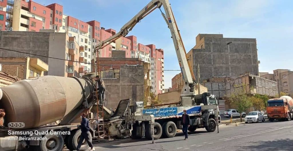 بتن آماده استاندارد شرکت بتن پیرامون سهند در تبریز