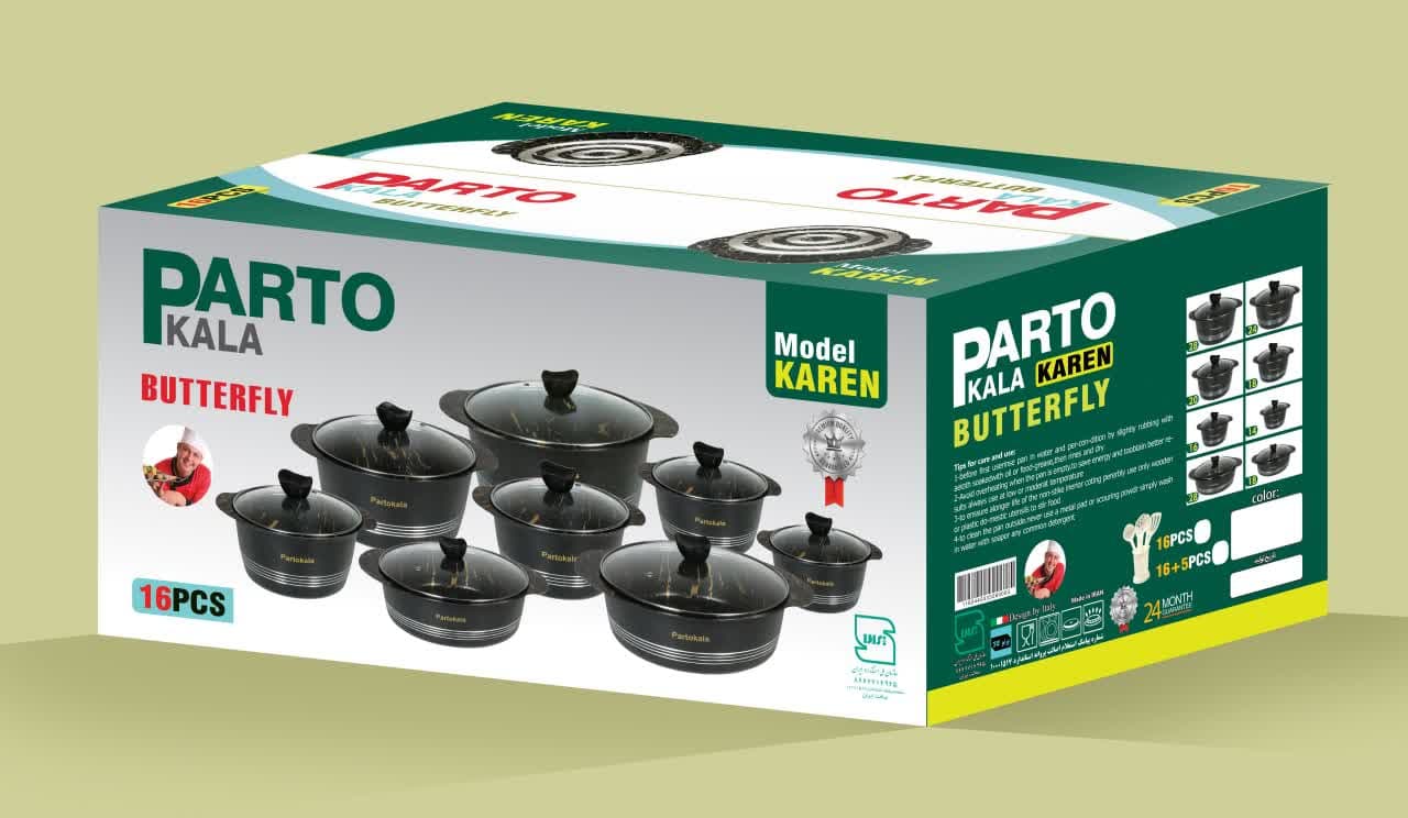 کارخانه تولید و فروش ظروف تفلون پرتوکالا زمردی در اراک