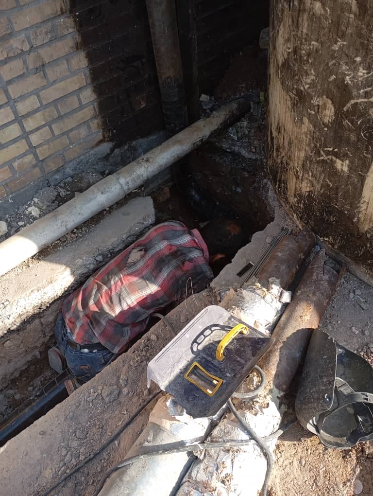 لوله کشی گاز ساختمان آروین شعله در قم