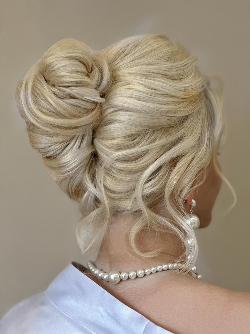 آموزش و خدمات تخصصی vip شنیون عروس سمیه زلفی در گلسار رشت