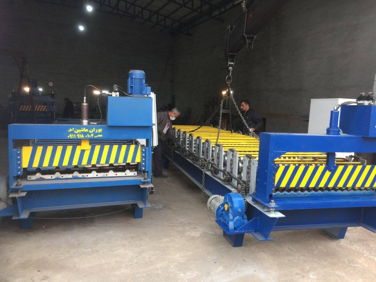 سازنده دستگاه ایرانیت فلزی کرکره شیروانی بوران ماشین در تبریز