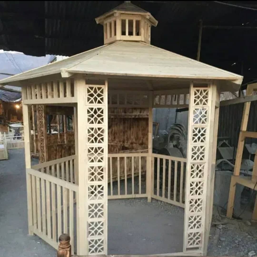 ساخت آلاچیق چوبی کلبه سوئیسی محمدی در کرج