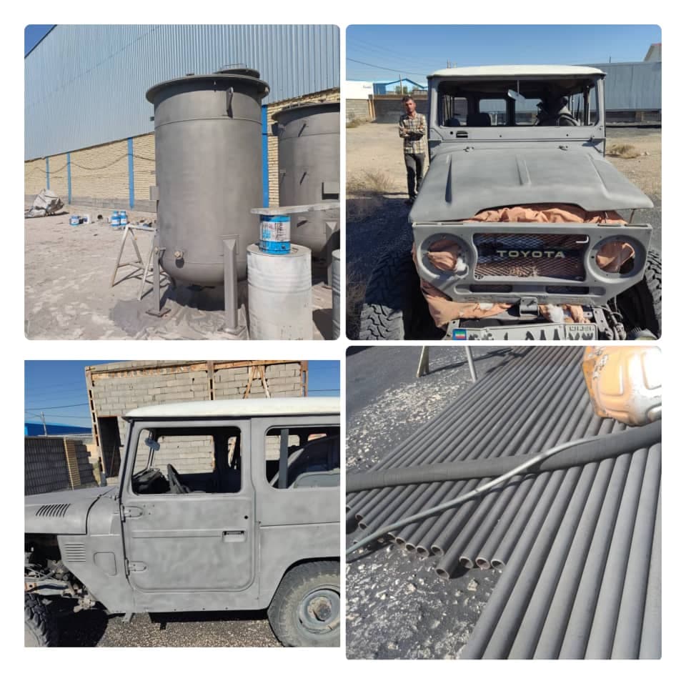 اجرای سندبلاست و رنگ آمیزی صنعتی جوادی پور در شیراز