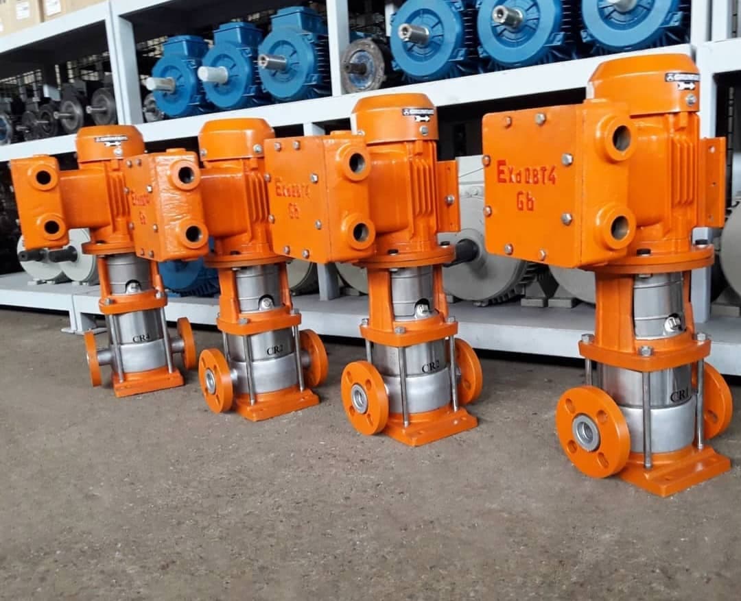 تولید الکتروپمپ سانتریفیوژ طبقاتی استنلس استیل شرکت گرانفارس خاورمیانه در نوشهر